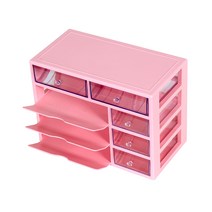 하라코리아 다용도 4단 서랍정리함 4P-AAAL, 베이비 핑크