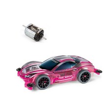 타미야 95486 Raikiri Pink SP PC MS 미니카 + 15489 Atomic Tuned 2 Motor PRO, 혼합색상, 1세트