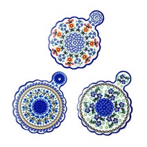 알린 도자기 냄비받침 3종세트, 라벤더, 로즈마리, 캐모마일, 1세트