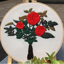 에이엘비 이지자수 DIY키트 20cm, 1세트, 장미꽃병(n50)