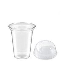 친환경 PLA생분해 테이크아웃 아이스컵 92mm 490ml + 돔뚜껑 세트, 1개입, 100개