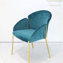 슐 헤즐리 벨벳 골드 인테리어 포인트 의자 SL072 2p, 블루그린, 2개