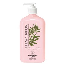 오스트레일리안골드 헴프네이션 탠 익스텐더 바디 로션 화이트 피치 앤 히비스커스, 535ml, 1개