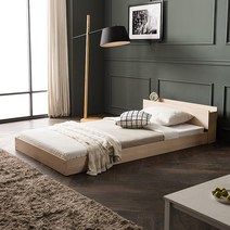 가구야 메이 저상형침대 + 유로탑 Q1 매트 방문설치, 내추럴오크