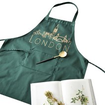 간편 다용도 데일리 코튼 앞치마, 그린, 1개