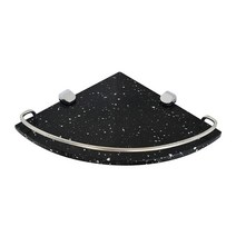 특수코팅 인조대리석 욕실 코너선반 YB-307, 블랙, 1개