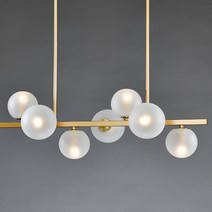 펜던트 식탁 7등 BK163, 화이트 + 골드