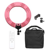 대한 1인방송 촬영 네일 속눈썹 링라이트 + 무선리모컨 + 핸드폰 거치대 랜덤발송, LED-14IN(핑크), 1세트