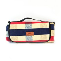 JO-PRO 체크 피크닉 매트 + 보관가방, 레드