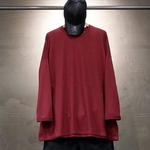 오버홀릭 남성용 박스 오버핏 무지 긴팔티