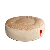 퍼피엔젤 강아지 쏘오옥 면벨로아 이지 원형 쿠션커버 PA-BV185, 37 Beige