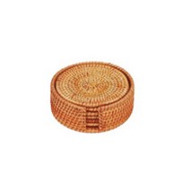 다세코 라탄 받침대 원형 6p + 홀더 세트, 8cm