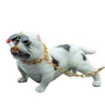 TKB 차량용 근육뿜뿜 불독 피규어, 화이트 불독