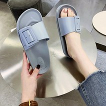 여성용 비비드 젤리 버클 슬리퍼 mn8802