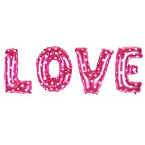 파티짱 LOVE 대문자 풍선세트 65cm, 핑크, 1세트