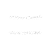 디꼬망드 올뉴 4세대 카니발 레터링 차량용 스티커 KA4 엠블럼 슬로건 눈썹용 200 x 17 cm 2p, 화이트, 1세트