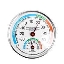 벽걸이 아날로그 정밀 온도 습도계 13cm, 1개, 혼합색상