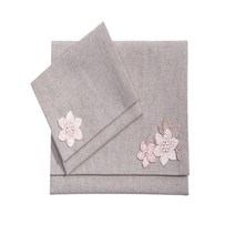 키리에 가톨릭 성물 미사보 주머니 + 묵주 주머니 세트, 린넨(매화), 1세트