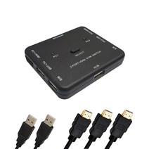 랜스타 HDMI KVM스위치 PC 키보드 마우스 공유 스위치 모니터 공유 케이블세트, LS-HD2KVM