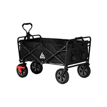 런웨이브 폴딩형 이동식 캠핑 웨건, 블랙, 1개