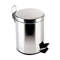 무소음 스텐 페달 휴지통 더스트박스 3L, 혼합색상