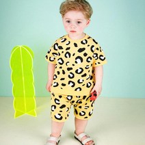 몰리멜리 아동용 레오파드배기 상하 바지세트