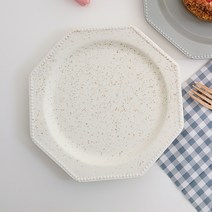 루비코코 팔각 스파게티 접시 20.5 x 3 cm, 참깨