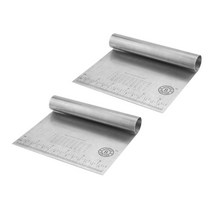 이홈베이킹 스텐 손잡이 계량 스크래퍼 14cm, 혼합색상, 2개