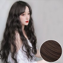 하이유니 S컬 히피 펌 붙임머리 헤어피스 11 x 60 cm 3p, 다크브라운, 1set