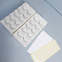 연습용 속눈썹 8mm x 10p + 화이트글루시트 20p + 언더화이트테입 20p 세트, 혼합색상, 1세트