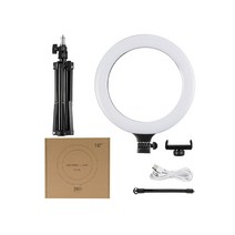 바라보고 LED 링라이트 삼각대 블랙 300 x 254 x 23 mm, 1개