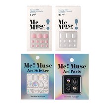 미뮤즈 스트로베리키스 패디 4종 세트 SSTRA4, 패디 팁 2종 + 아트스티커 + 아트파츠, 1세트