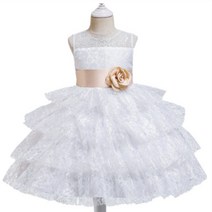 앤젤아이 여아용 코사지 레이스 캉캉드레스