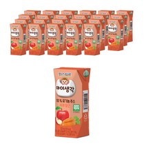 파스퇴르 아이생각 유기농 주스 125ml, 사과 + 당근 혼합맛, 24개