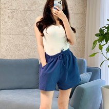 시원 린넨 와이드 반바지 lkf307