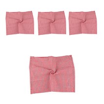 포포 체크 냅킨, 레드, 4개