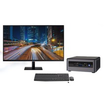 AID 올인원 미니PC NUC10i7FNH (i7-10710U WIN10 Home RAM 16GB NVMe 500GB) + 모니터 + 무선 키보드 + 무선 마우스, NUC10i7FNH(미니PC), S32AM700U(모니터), 기본형