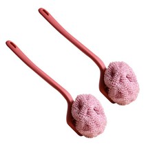 와다다샵 모던 컬러 탈착가능한 디자인 수세미 브러쉬 핑크, 2개, 1개입