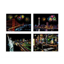 아트테라피 스크래치 페이퍼 4종 세트, USA