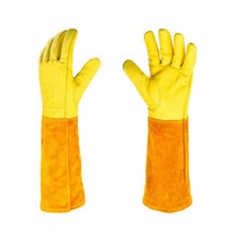 부스마켓 가지치기 팔보호 가드닝 장갑세트 L, 옐로우, 1세트