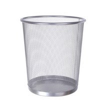 심플 철 매쉬 휴지통, 실버, 1개