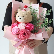 모리앤 19곰 테드곰 인형꽃다발 레드고깔테드, 레드(테드)