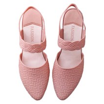 여성용 물결 밴드 슬로프 웨지 미들힐 PRDS49