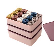 Y플러스 원 다용도 컬러 속옷정리함 10칸 + 15칸 + 1칸, 투톤 핑크, 1세트