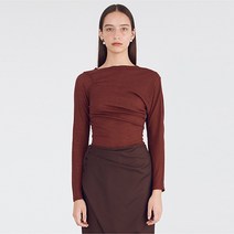 분더캄머 여성용 Drape Linen 긴팔 티셔츠