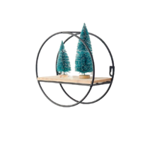 리즈제이니 북유럽풍 벽걸이 선반, 02 작은 둥근 검정