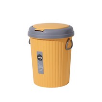 마켓피아 가정용 북유럽 스타일 쓰레기통 6L, 03 레몬 옐로우 폭탄 커버, 1개