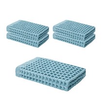 마켓피아 와플 스퀘어 코튼 타올, 01 파란색, 5개