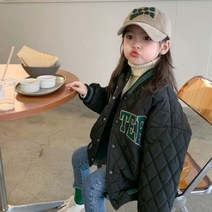 앤젤아이 여아용 BETTER 누빔 야구 점퍼
