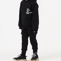 아동용 후드 포켓 기모 상하의 세트